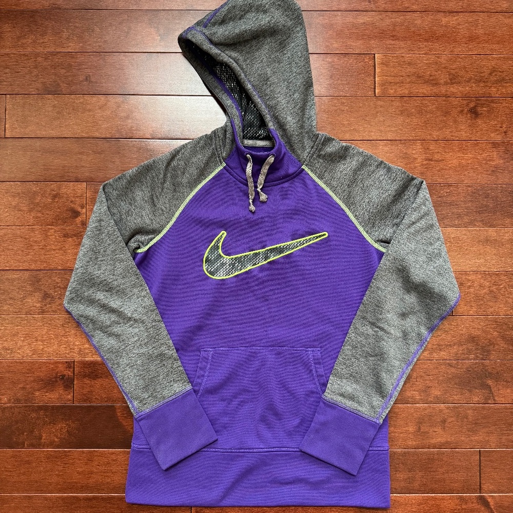 Nike Women's Purple & Gray Hoodie